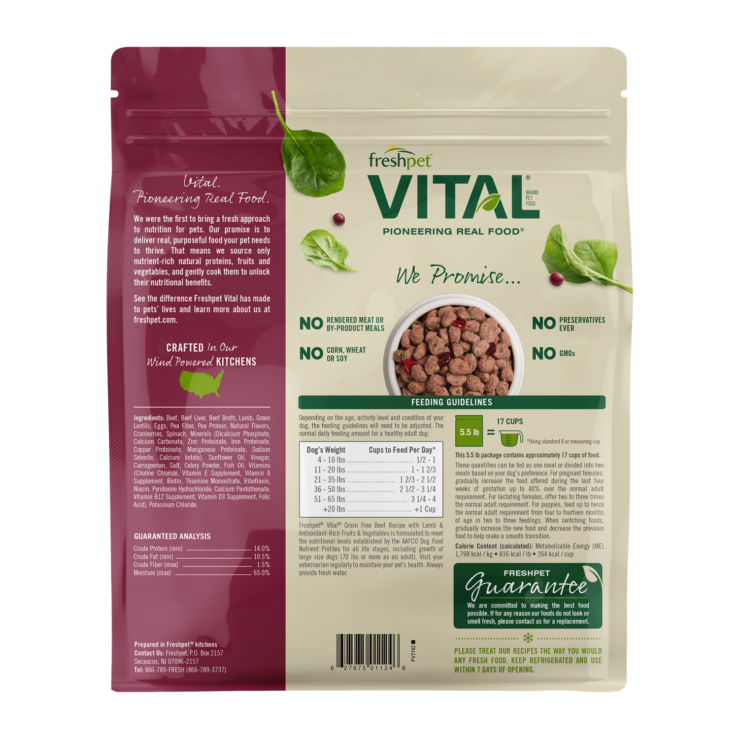 Grain Free Complete Beef & Lamb Fresh Dog Food Image 1