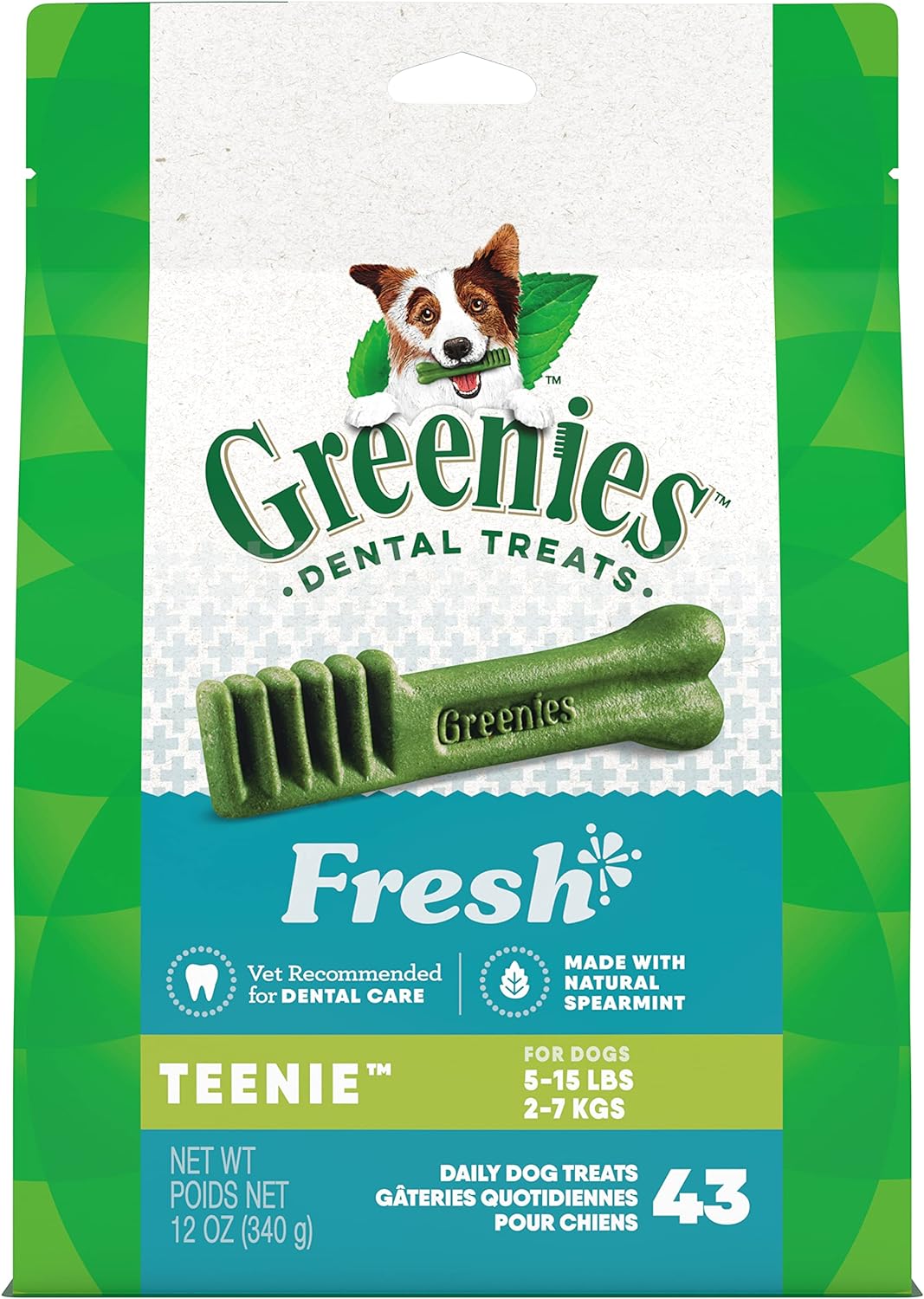 Greenies Canine Fresh Mint Treat-Pak Teenie Image 0