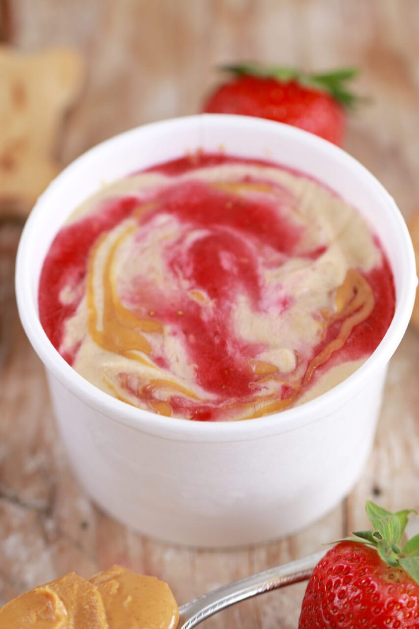 Peanut Butter & Jelly Dog Ice Cream Image