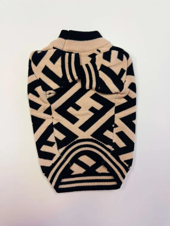 Luxury Monogram Knit Pet Sweater (Fendi-Inspired) Image 1
