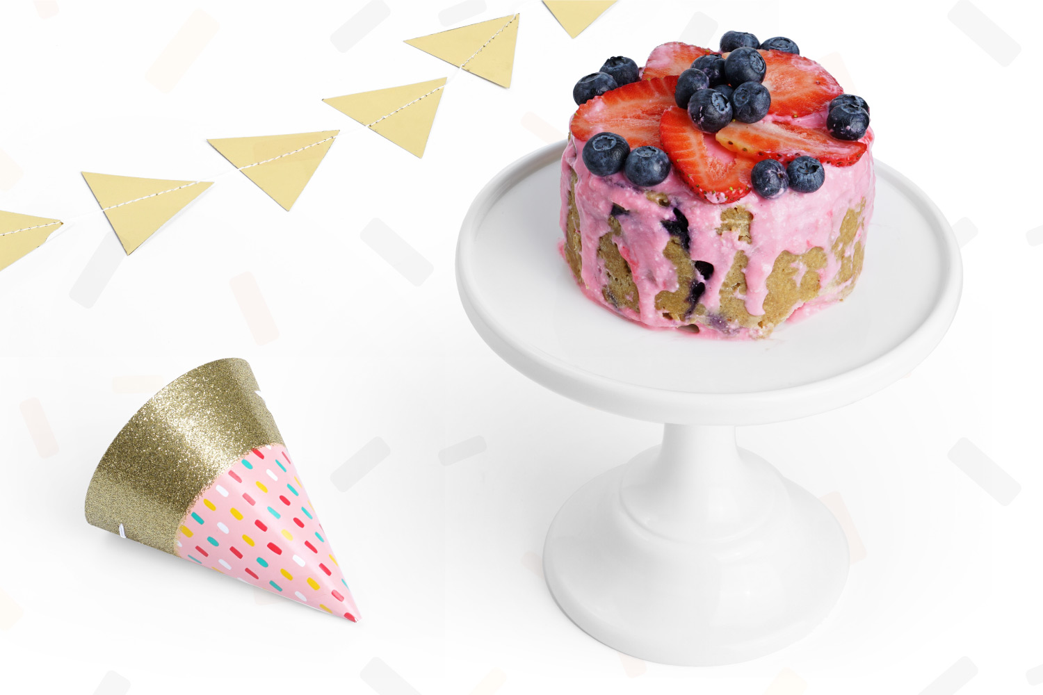 Coconut Berry Dog Cake Image 1