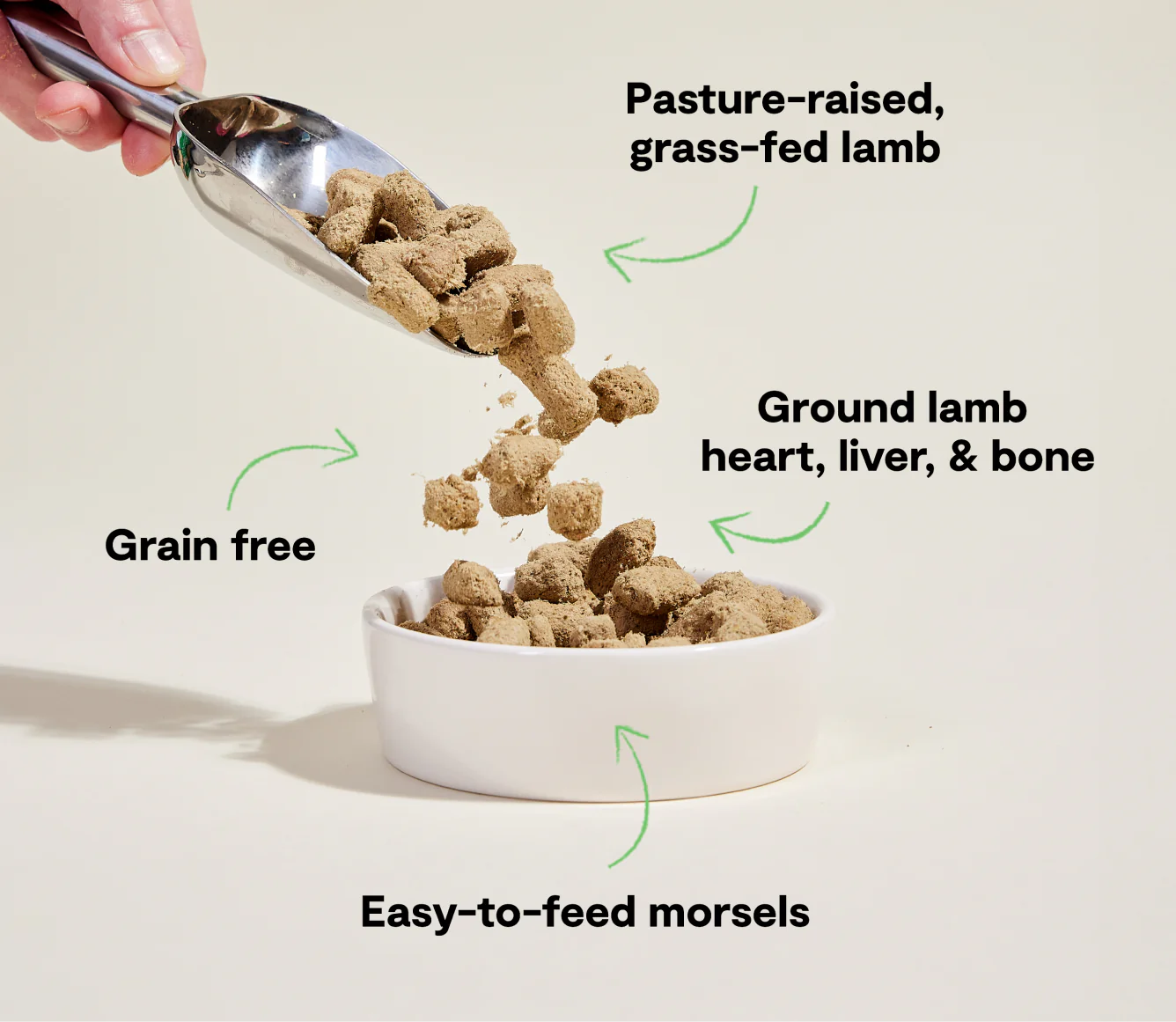 Pasture-Raised Lamb Freeze-Dried Raw Dog Food Image 2