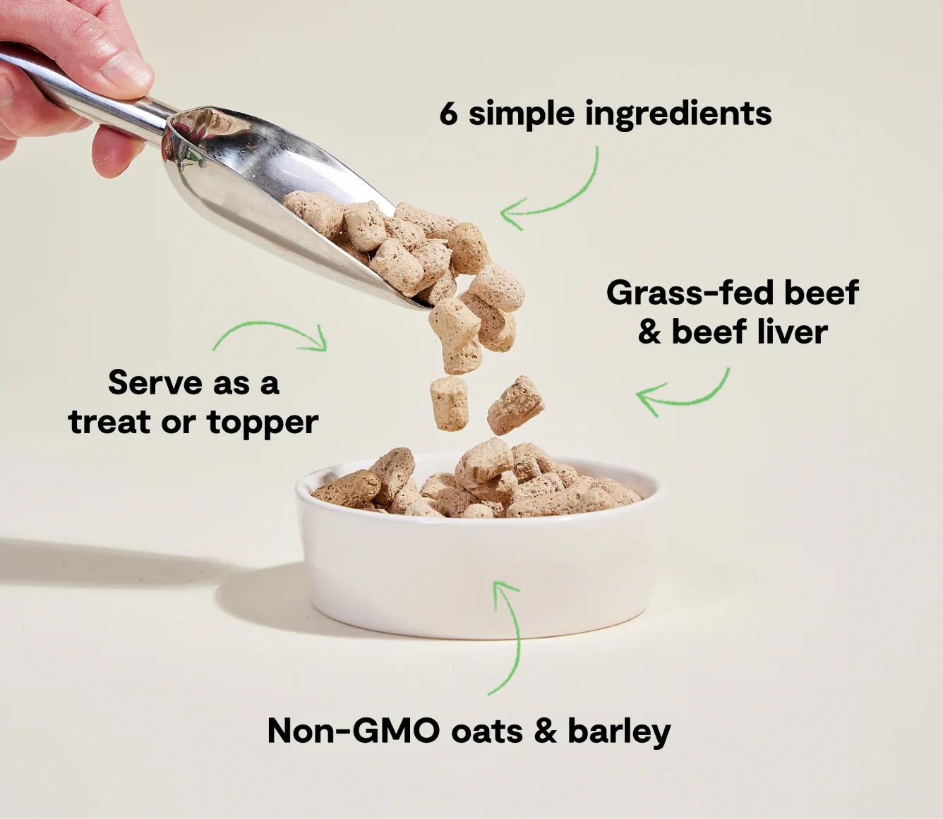 Goodbowl Grass-Fed Beef Recipe with Wholesome Grains Freeze-Dried Raw Dog Feed Image 2