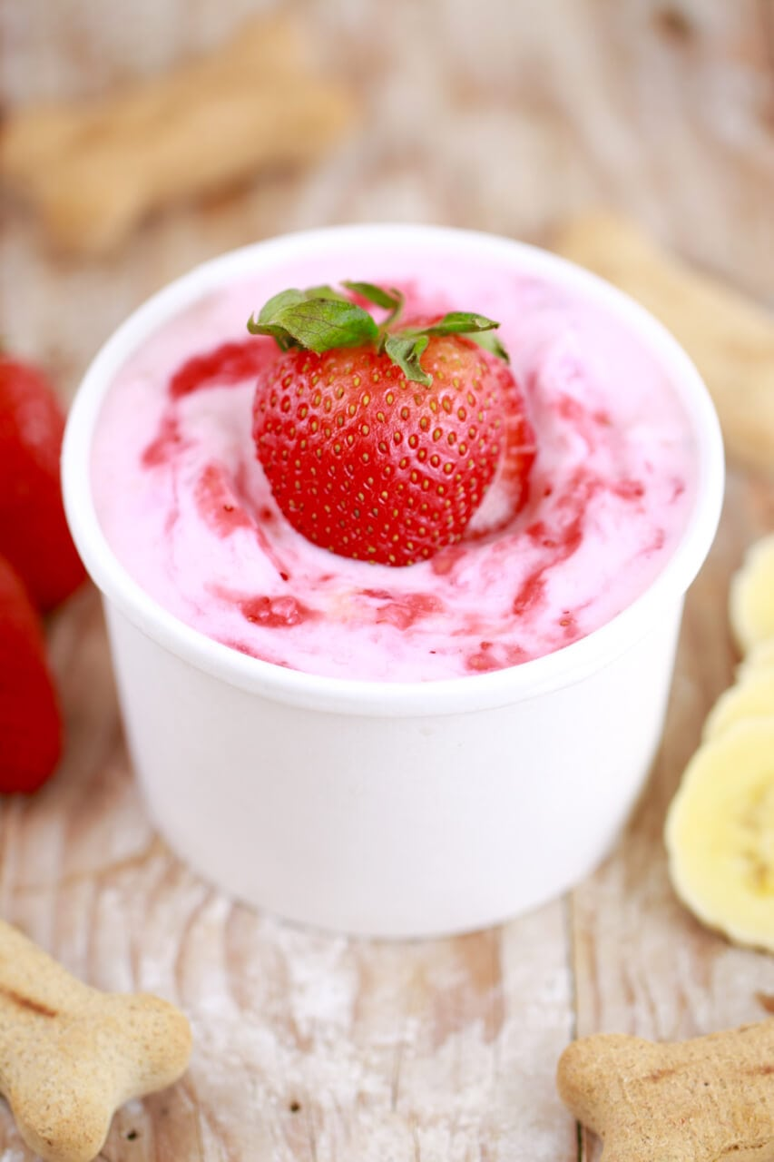 Strawberry & Banana Dog Ice Cream Image