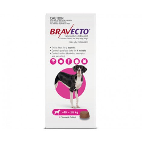 Image for Bravecto Chews Extra Large Dogs Pink