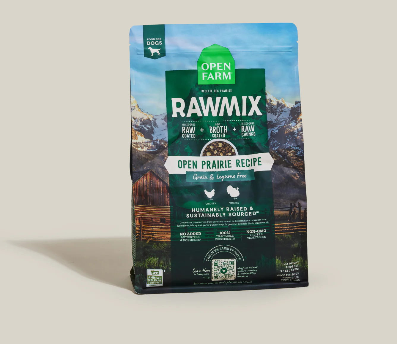 RawMix Open Prairie Recipe Grain & Legume Free Dry Dog Food Image 0
