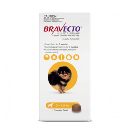 Image for Bravecto Chews Very Small Dogs Yellow