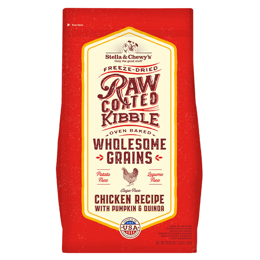 Grass-Fed Chicken Recipe With Pumpkin & Quinoa Raw Coated Kibble Wholesome Grains Dry Dog Food Image