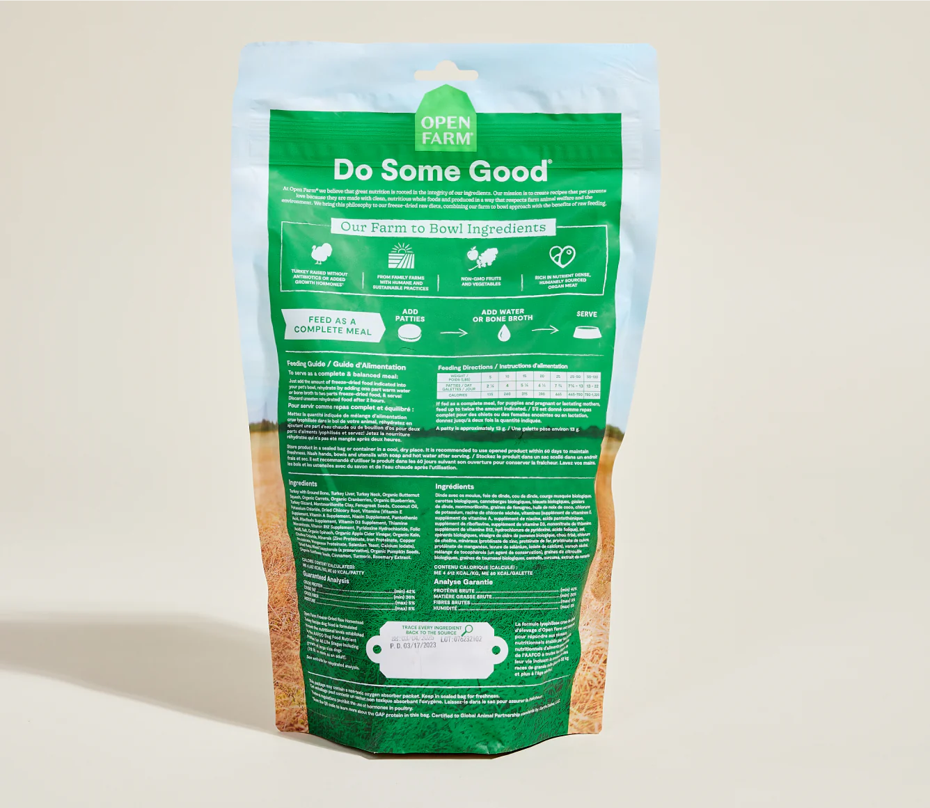 Homestead Turkey Freeze-Dried Raw Patties Freeze-Dried Dog Food Image 3