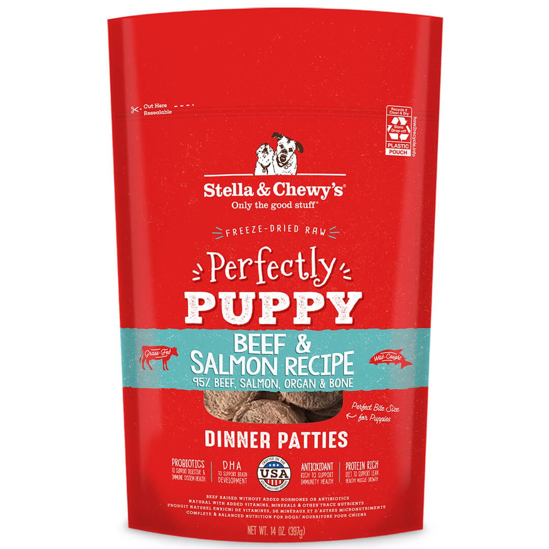 Perfectly Puppy Beef & Salmon Dinner Patties Freeze-Dried Raw Dog Food Image
