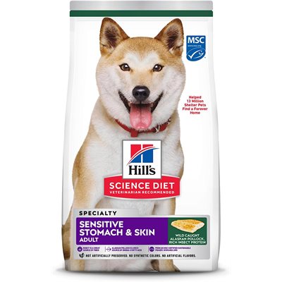 Sensitive Stomach & Skin Dog Pollock Meal Barley & Insect Meal Image
