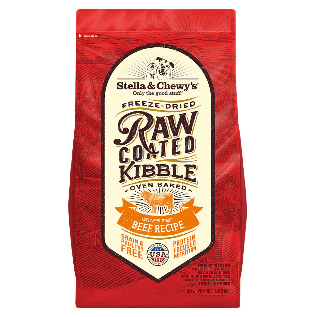 Grass-Fed Beef Raw Coated Kibble Dry Dog Food Image