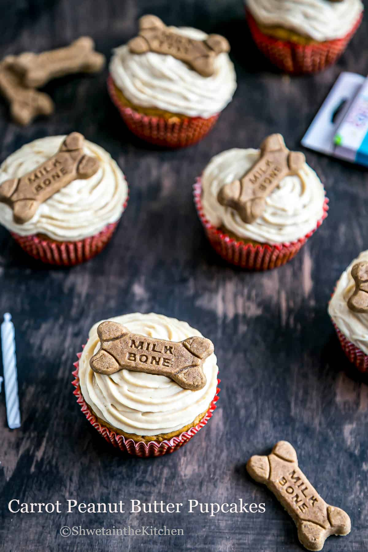 Carrot peanut butter pupcakes Image