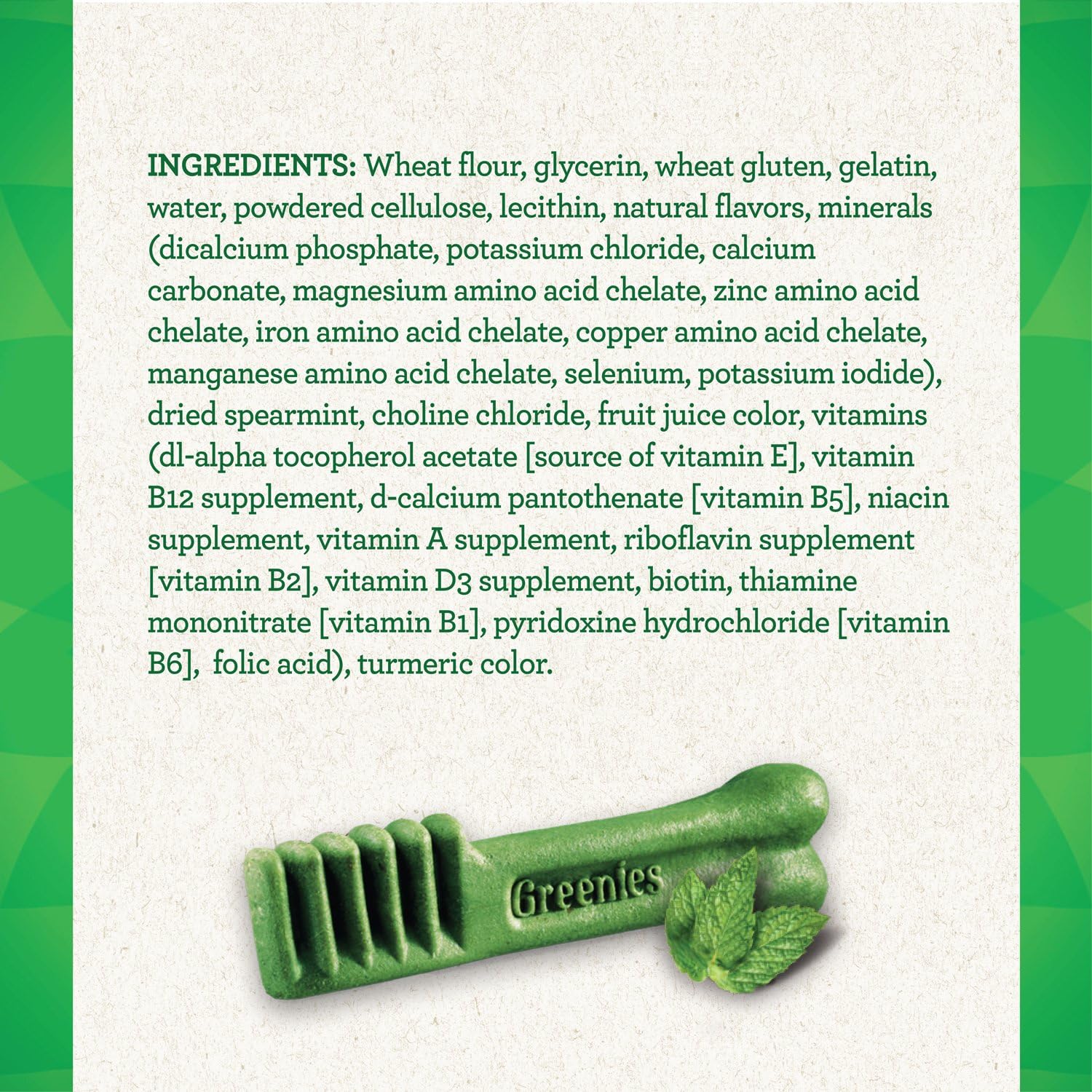 Greenies Canine Fresh Mint Treat-Pak Teenie Image 1