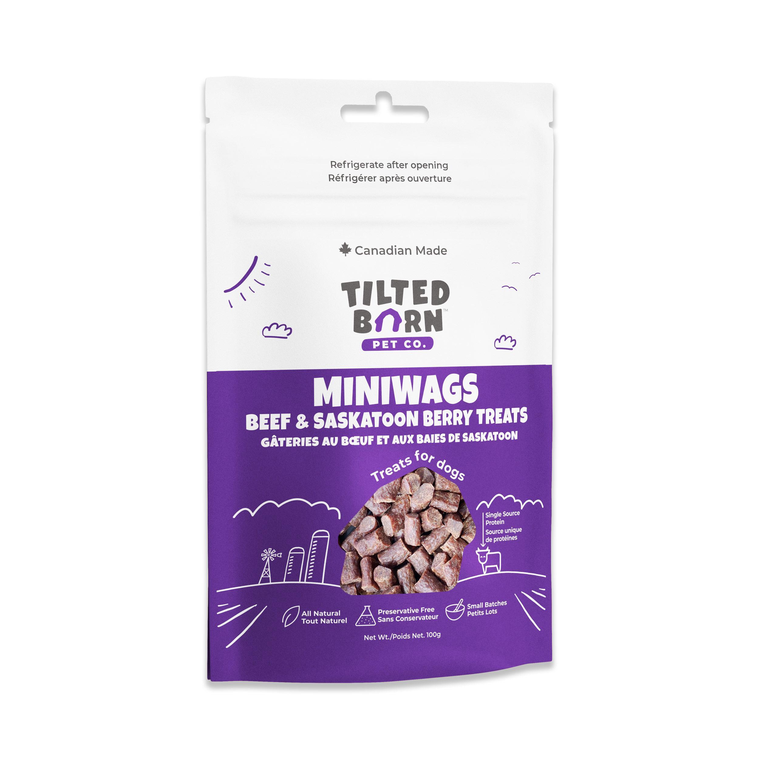Miniwags Beef & Saskatoon Berry Dog Treats Image 0