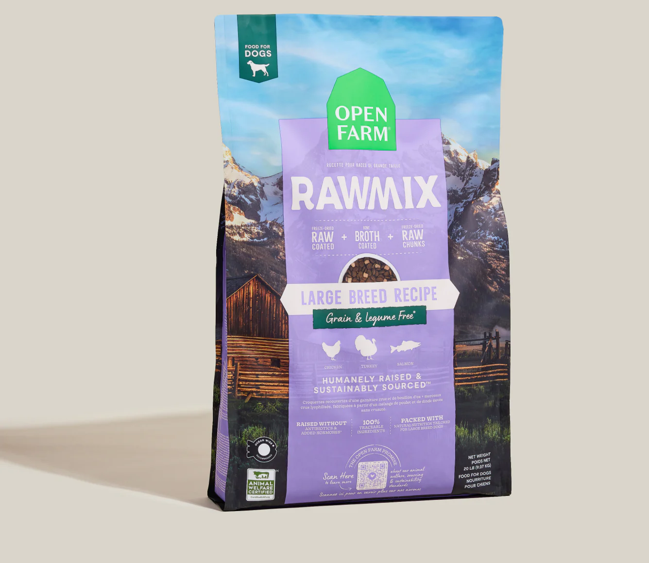 RawMix Large Breed Recipe Dry Dog Food Image 0