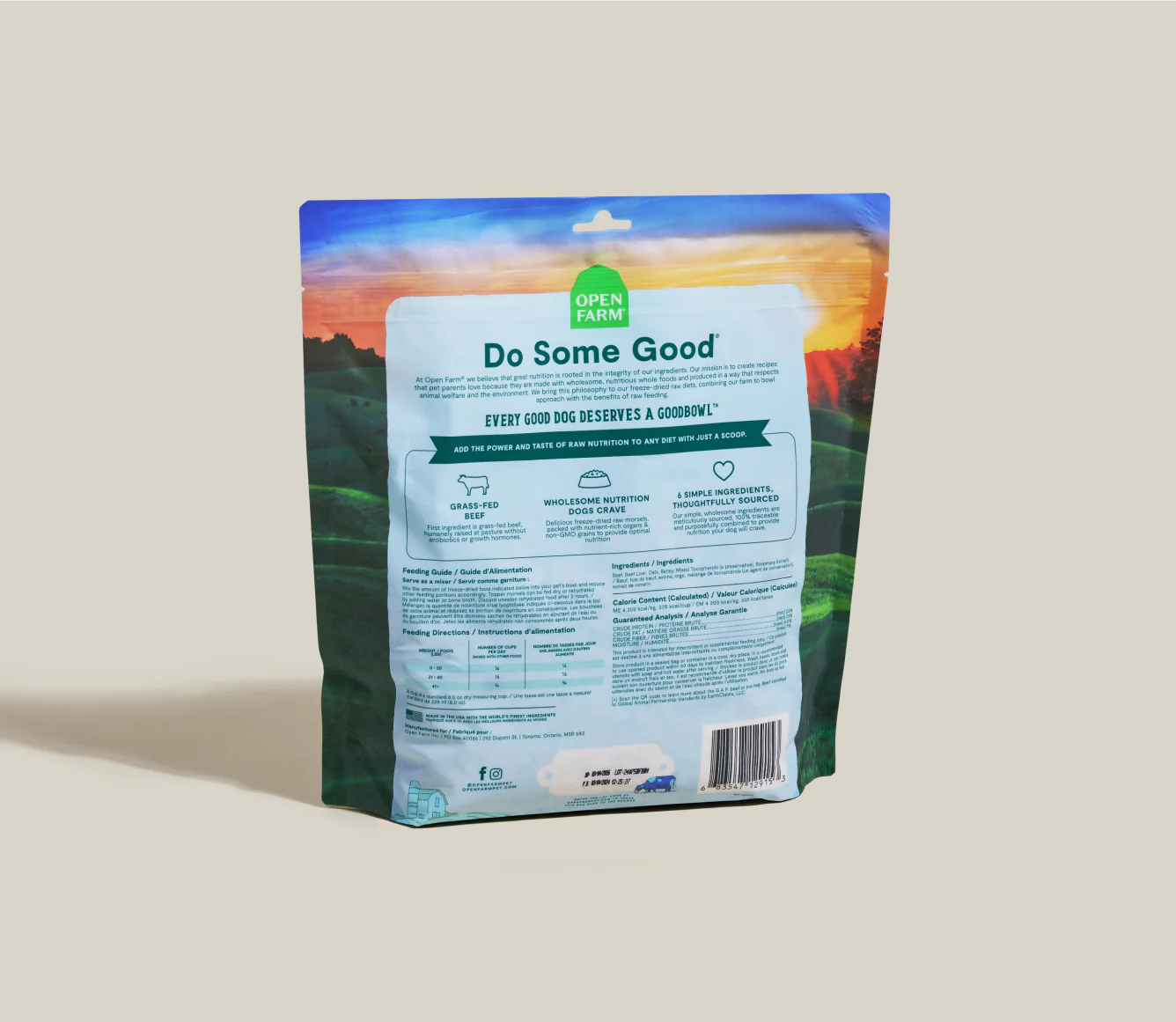 Goodbowl Grass-Fed Beef Recipe with Wholesome Grains Freeze-Dried Raw Dog Feed Image 3