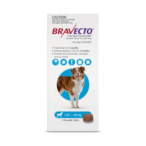 Image for Bravecto Chews Large Dogs Blue