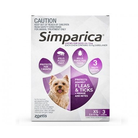Image for Simparica Purple Extra Small