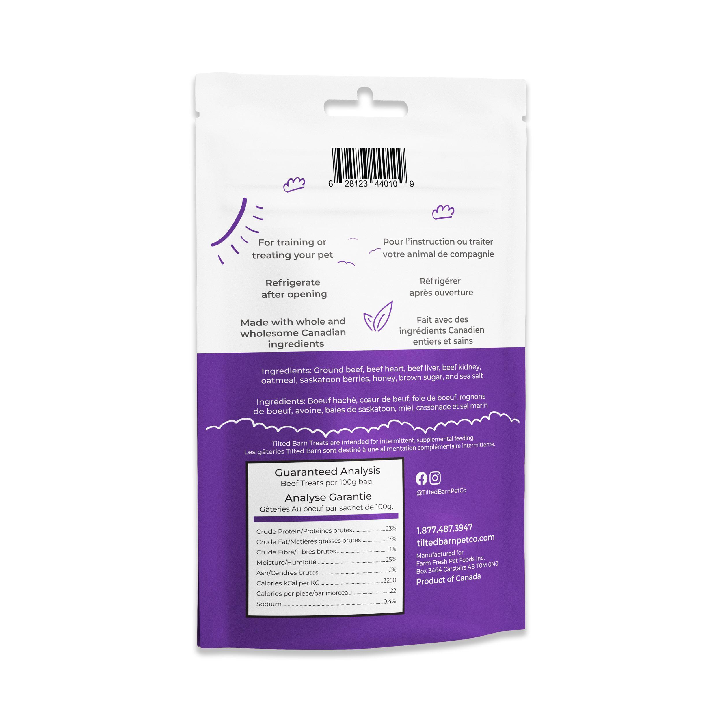Miniwags Beef & Saskatoon Berry Dog Treats Image 1