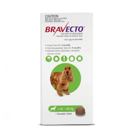 Image for Bravecto Chews Medium Dogs Green