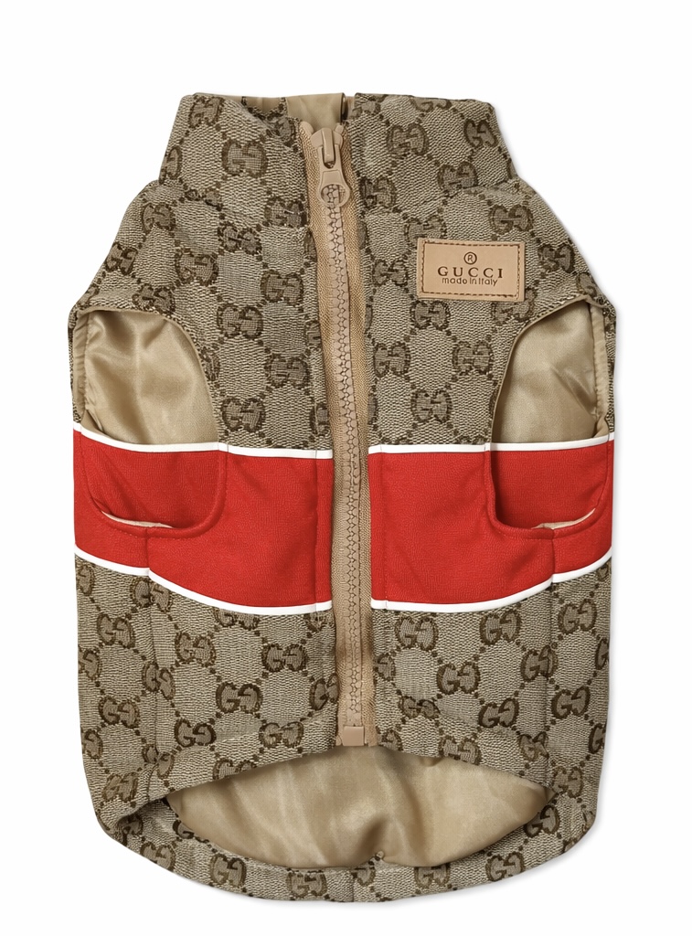 Luxury Monogram Crossbody Pet Carrier (Brown/Red Edition) Image 2