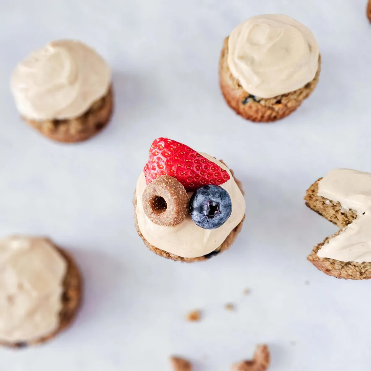 Banana and blueberry pupcakes Image