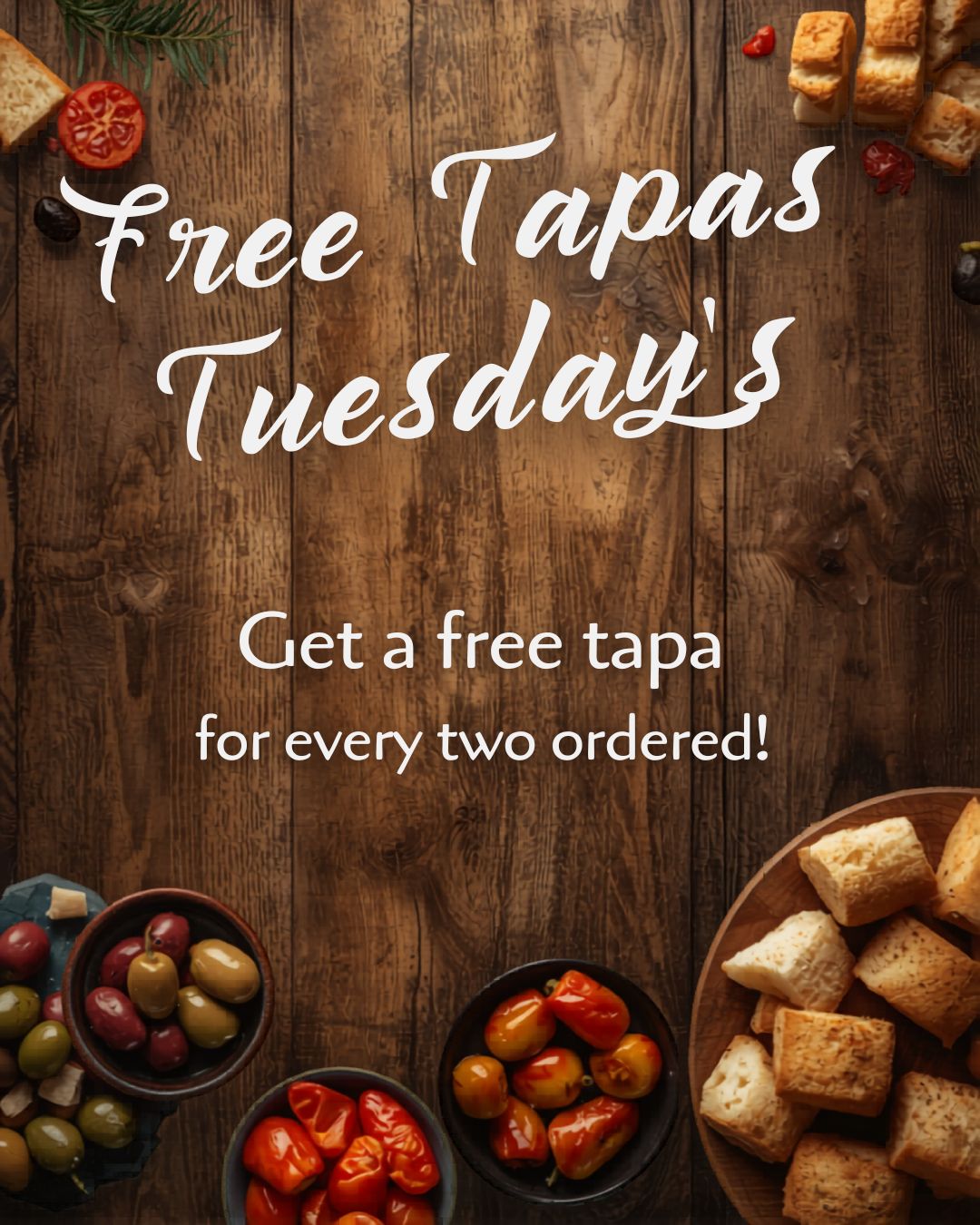 Free Tapas Tuesday’s 